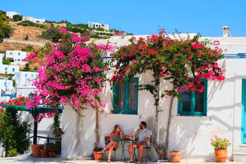 A Greek island village