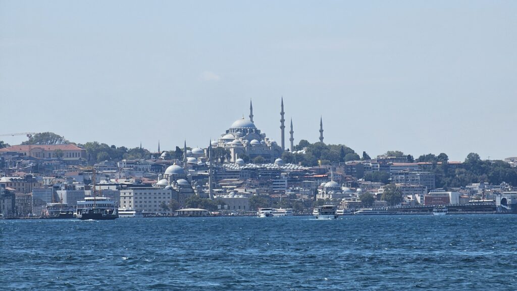 The Süleymaniye Mosque and the Istanbul skyline from the Bosphorus