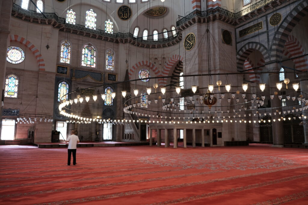 Inside the Süleymaniye Mosque