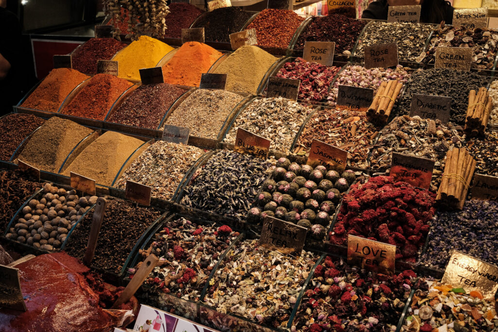 Spices and teas at the Spice Bazaar