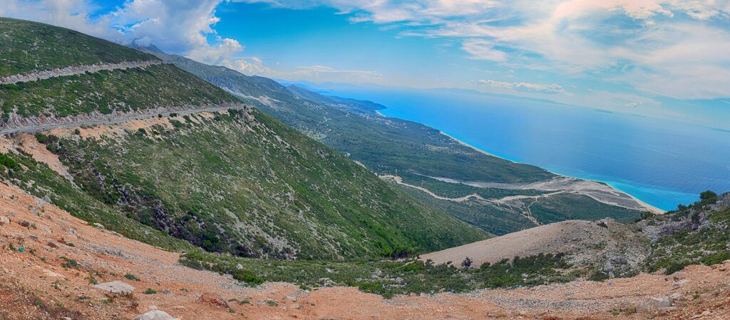 The Albanian Riviera from the Llogara Pass
